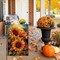 Fall Garden Flag For Outside 12x18 Inch Double Sided Burlap Sunflower Small Garden Flags Fall Outdoor Decor Yard Autumn Decoration